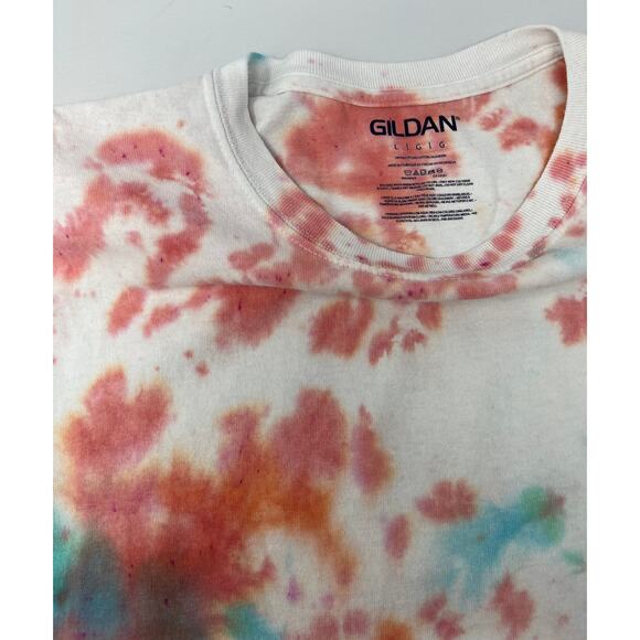 Gildan Tie Dyed Tshirt Men's Size L Pre-Owned in good condition - Picture 6 of 6